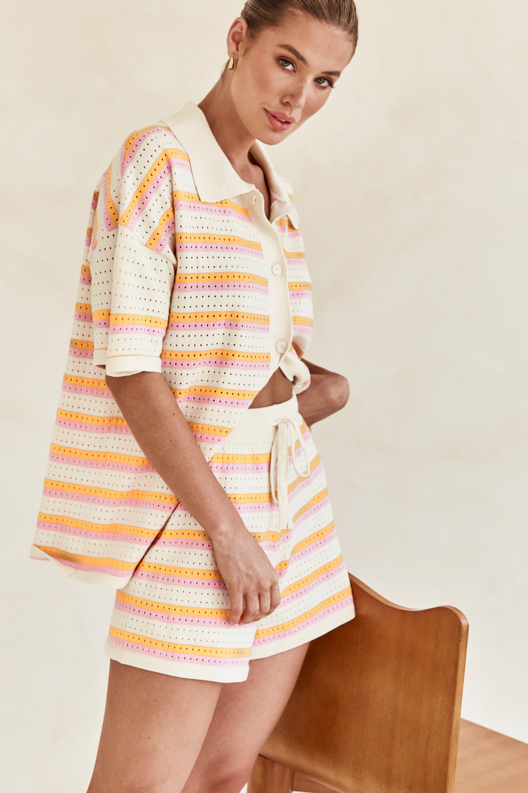 Selva -  Summer Casual Buttoned Shorts Set