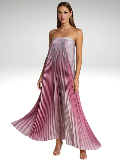 ÉCLAT ROSE - PLEATED MAXI DRESS