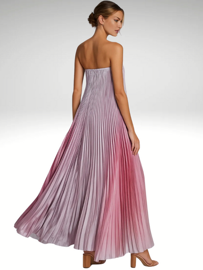 ÉCLAT ROSE - PLEATED MAXI DRESS