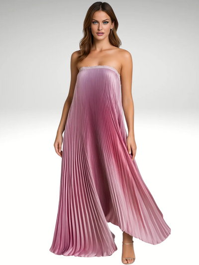 ÉCLAT ROSE - PLEATED MAXI DRESS