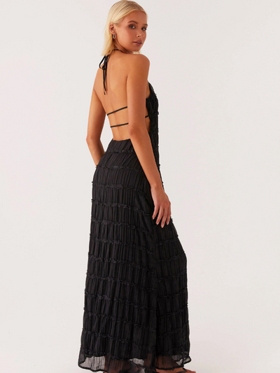 SOLÈNE TEXTURE MAXI DRESS