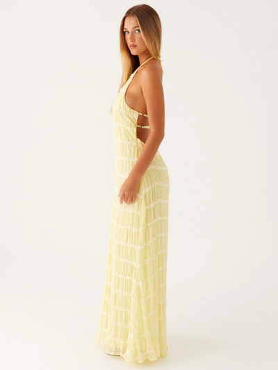 SOLÈNE TEXTURE MAXI DRESS
