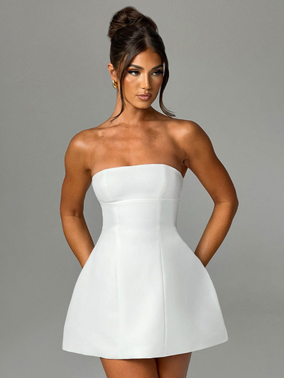 LUXURY STRAPLESS MINI DRESS