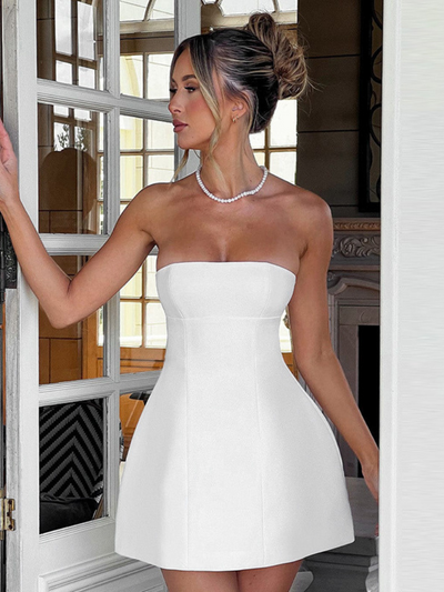 LUXURY STRAPLESS MINI DRESS