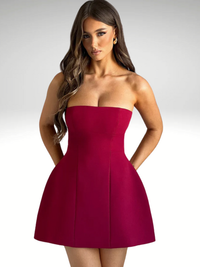 LUXURY STRAPLESS MINI DRESS