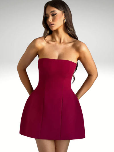 LUXURY STRAPLESS MINI DRESS