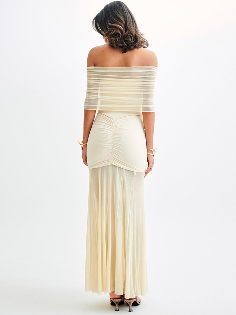 ELEGANT OFF-SHOULDER MAXI DRESS