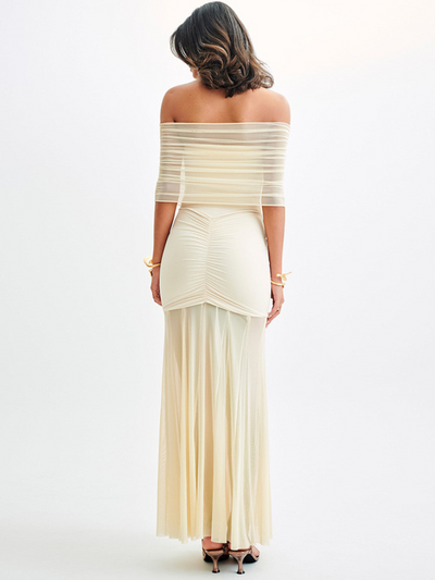 ELEGANT OFF-SHOULDER MAXI DRESS
