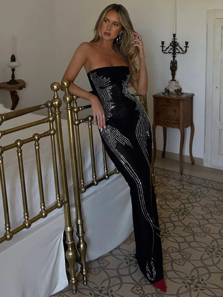 DIAMOND GODDESS MAXI DRESS