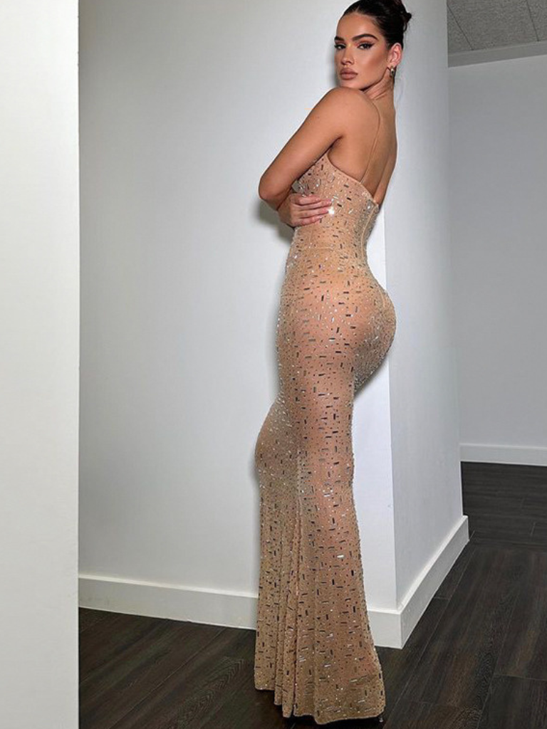 PETITE GLIMMER MAXI DRESS