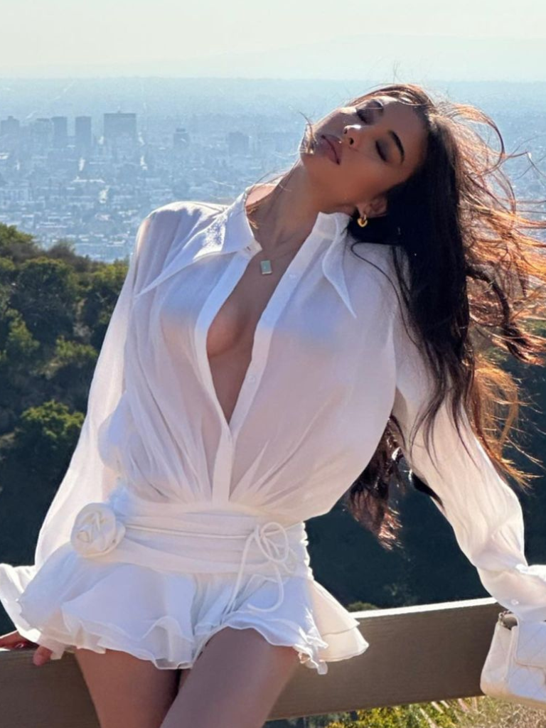 WHITE BLOOM RUFFLE MINI DRESS