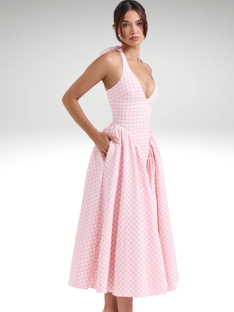 VICHY ROMANCE MIDI DRESS