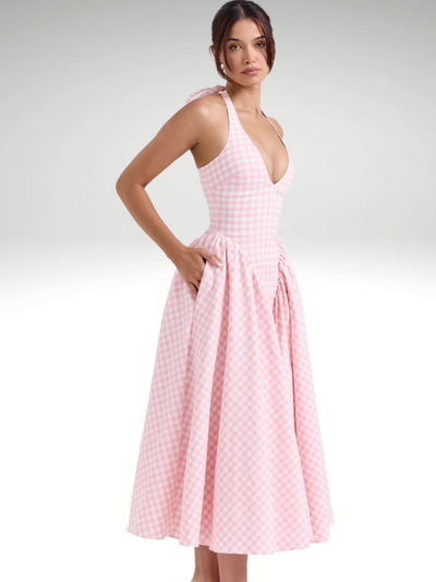 VICHY ROMANCE MIDI DRESS