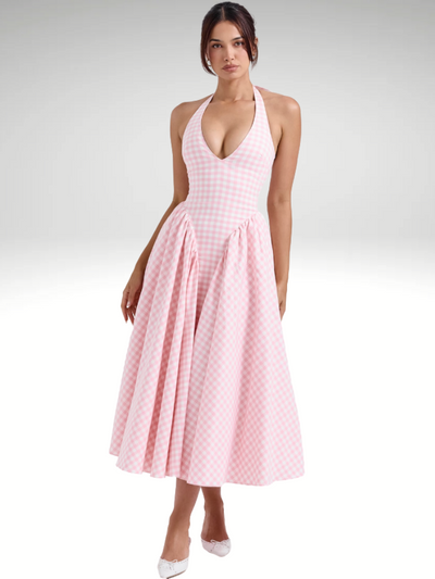 VICHY ROMANCE MIDI DRESS