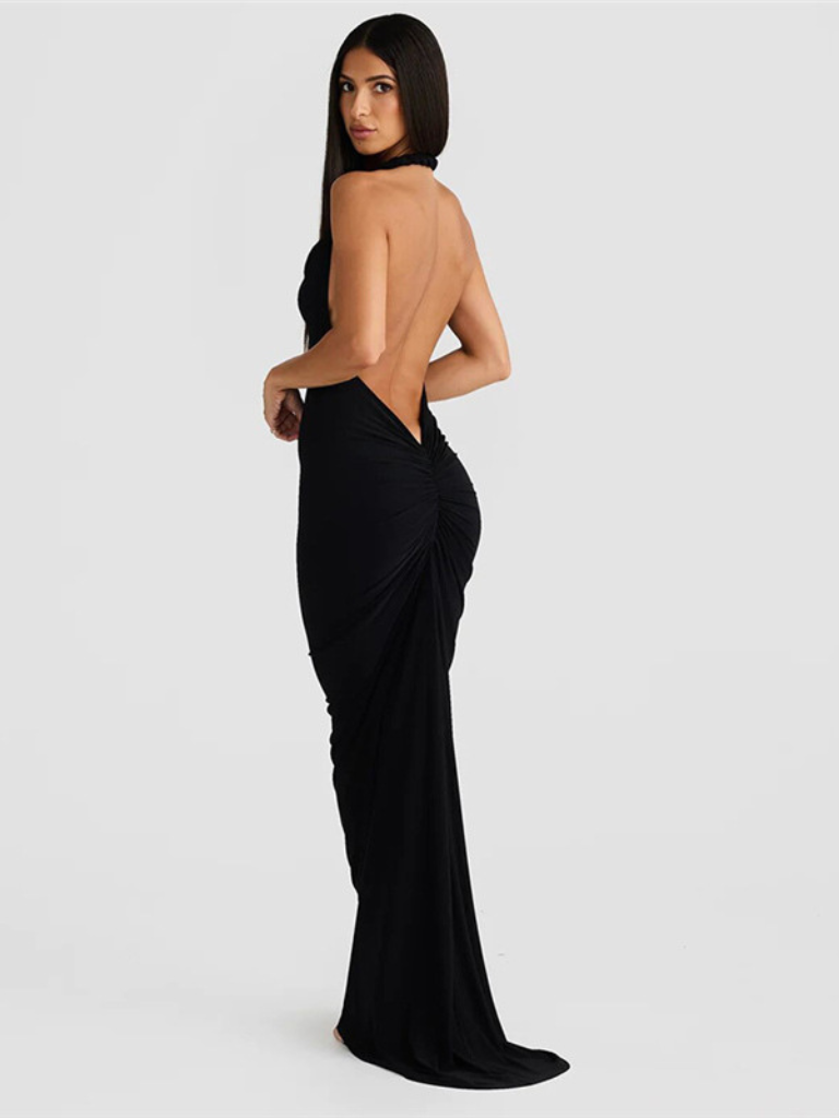 SIRENA FIGURE-FITTING MAXI DRESS