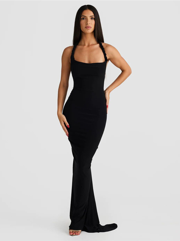 SIRENA FIGURE-FITTING MAXI DRESS