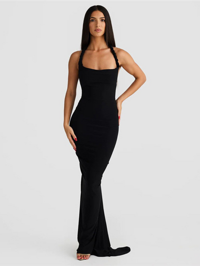 SIRENA FIGURE-FITTING MAXI DRESS