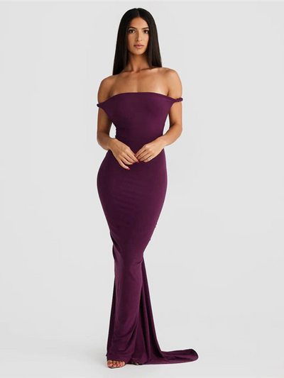 SIRENA FIGURE-FITTING MAXI DRESS