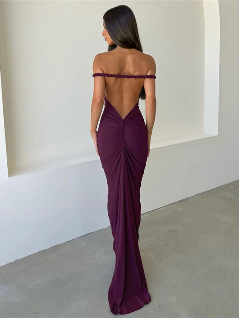 SIRENA FIGURE-FITTING MAXI DRESS