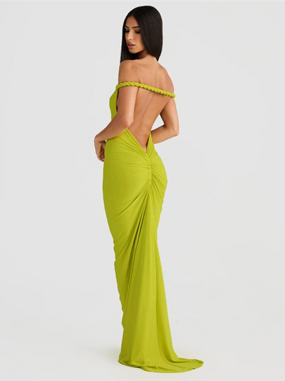 SIRENA FIGURE-FITTING MAXI DRESS
