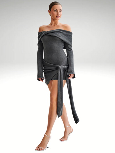 GLAMOUR WRAP MINI DRESS