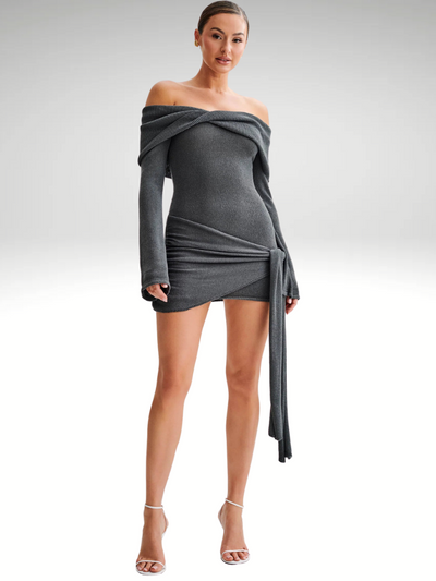 GLAMOUR WRAP MINI DRESS