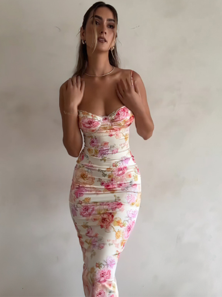 FLEUR DE MINUIT MAXI DRESS