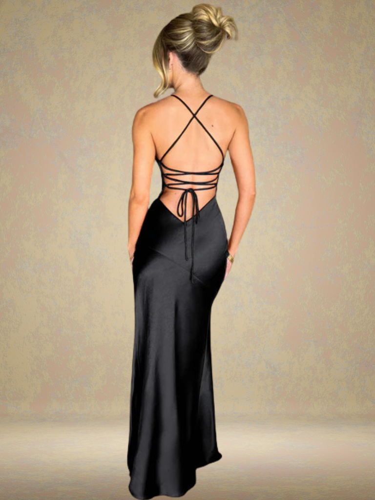 SATIN GLAM MAXI DRESS