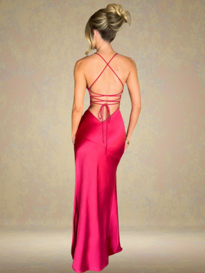 SATIN GLAM MAXI DRESS