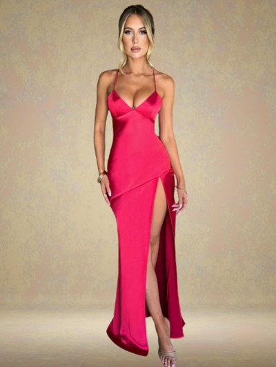 SATIN GLAM MAXI DRESS