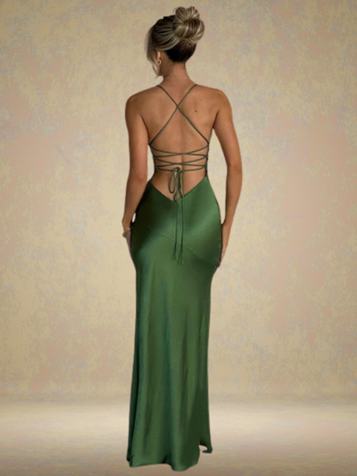 SATIN GLAM MAXI DRESS