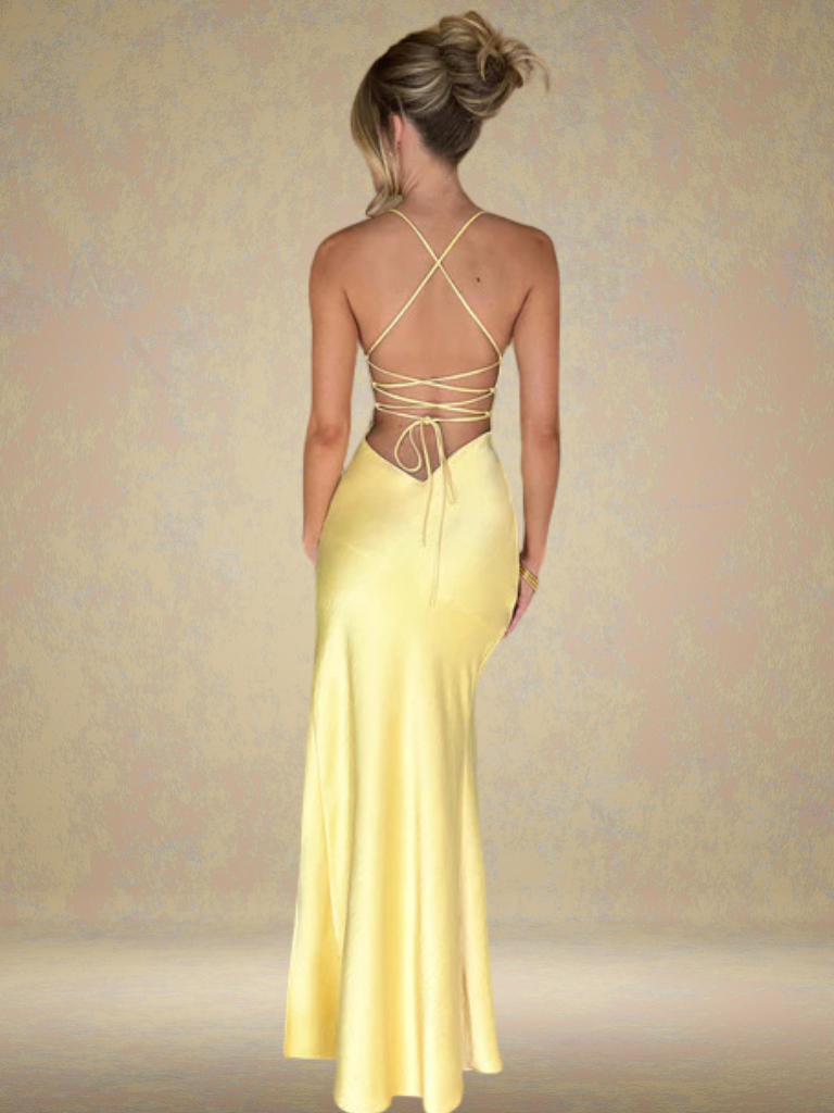 SATIN GLAM MAXI DRESS
