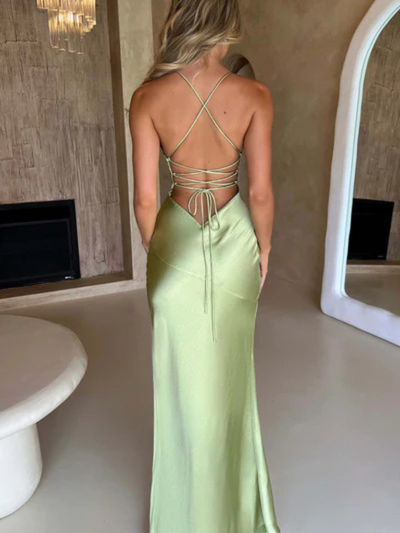 SATIN GLAM MAXI DRESS