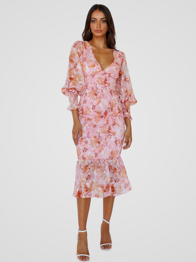 GARDEN POETRY MIDI DRESS