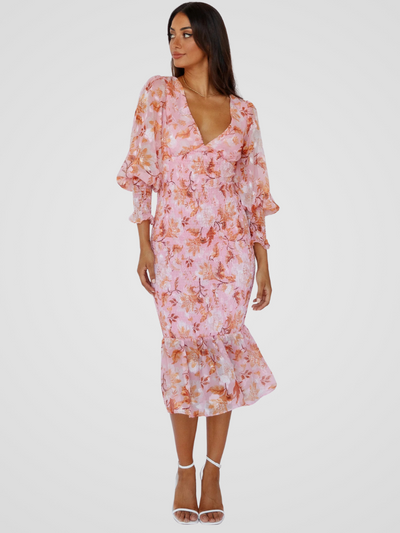 GARDEN POETRY MIDI DRESS