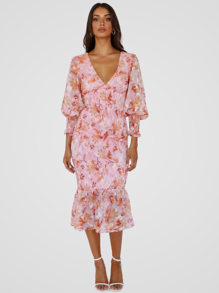 GARDEN POETRY MIDI DRESS