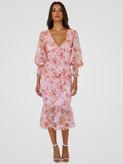 GARDEN POETRY MIDI DRESS