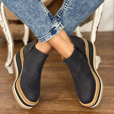 Koa - Women's Zipper Flat Ankle Boots