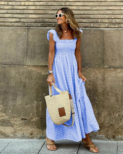 FRANCESCA | Checkered Dress with Retro Cut for Instant Elegance and Everyday Comfort