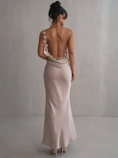 Elira – Backless Floral Maxi Dress