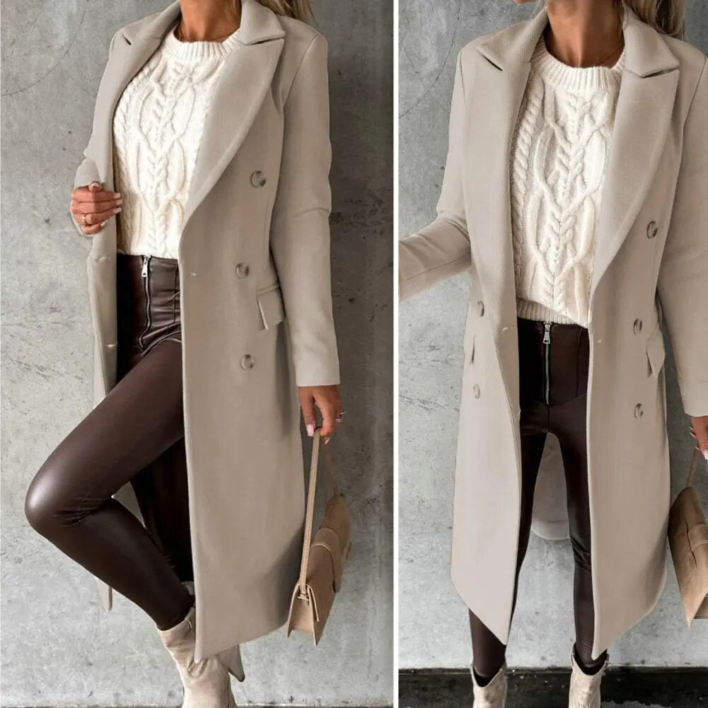 Camila - Sophisticated Solid Color Winter Coat