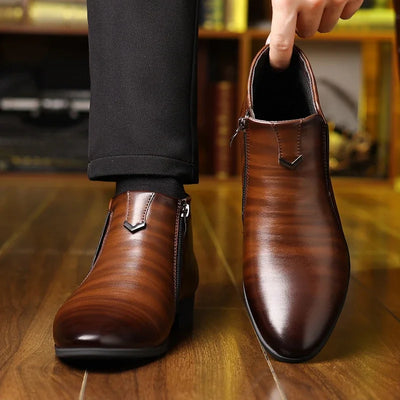 Anthony - Men's PU Leather Ankle Boots