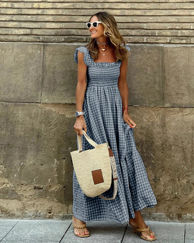FRANCESCA | Checkered Dress with Retro Cut for Instant Elegance and Everyday Comfort