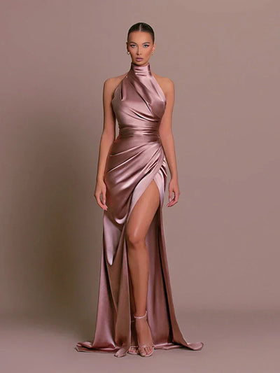 Noelya – Sleek Slit Gown