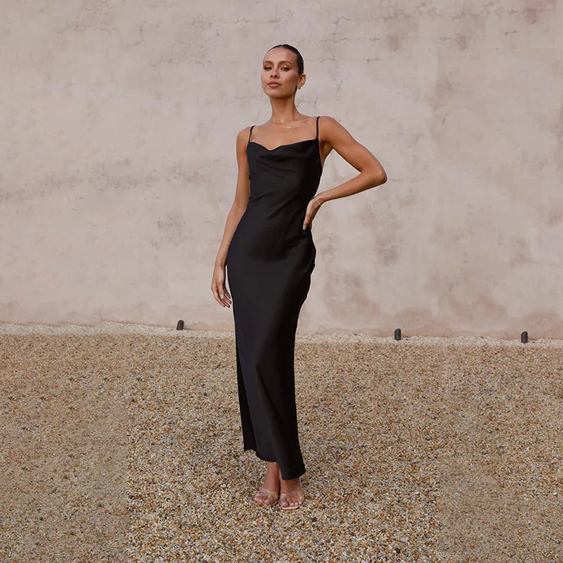 Solandra – Long Satin Dress