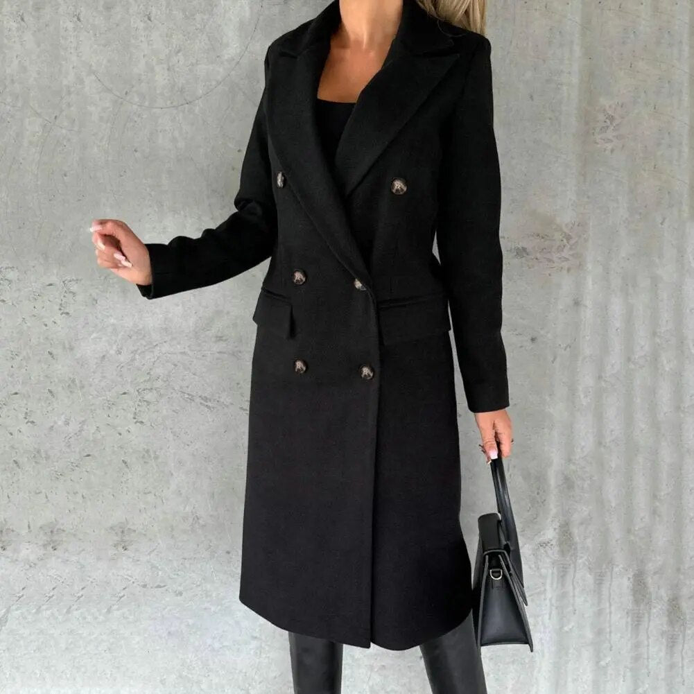 Camila - Sophisticated Solid Color Winter Coat