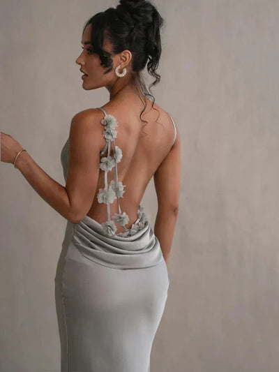 Elira – Backless Floral Maxi Dress