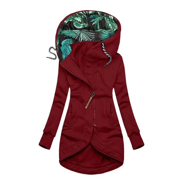 Faith - Slim Fit Drawstring Hooded Overcoat