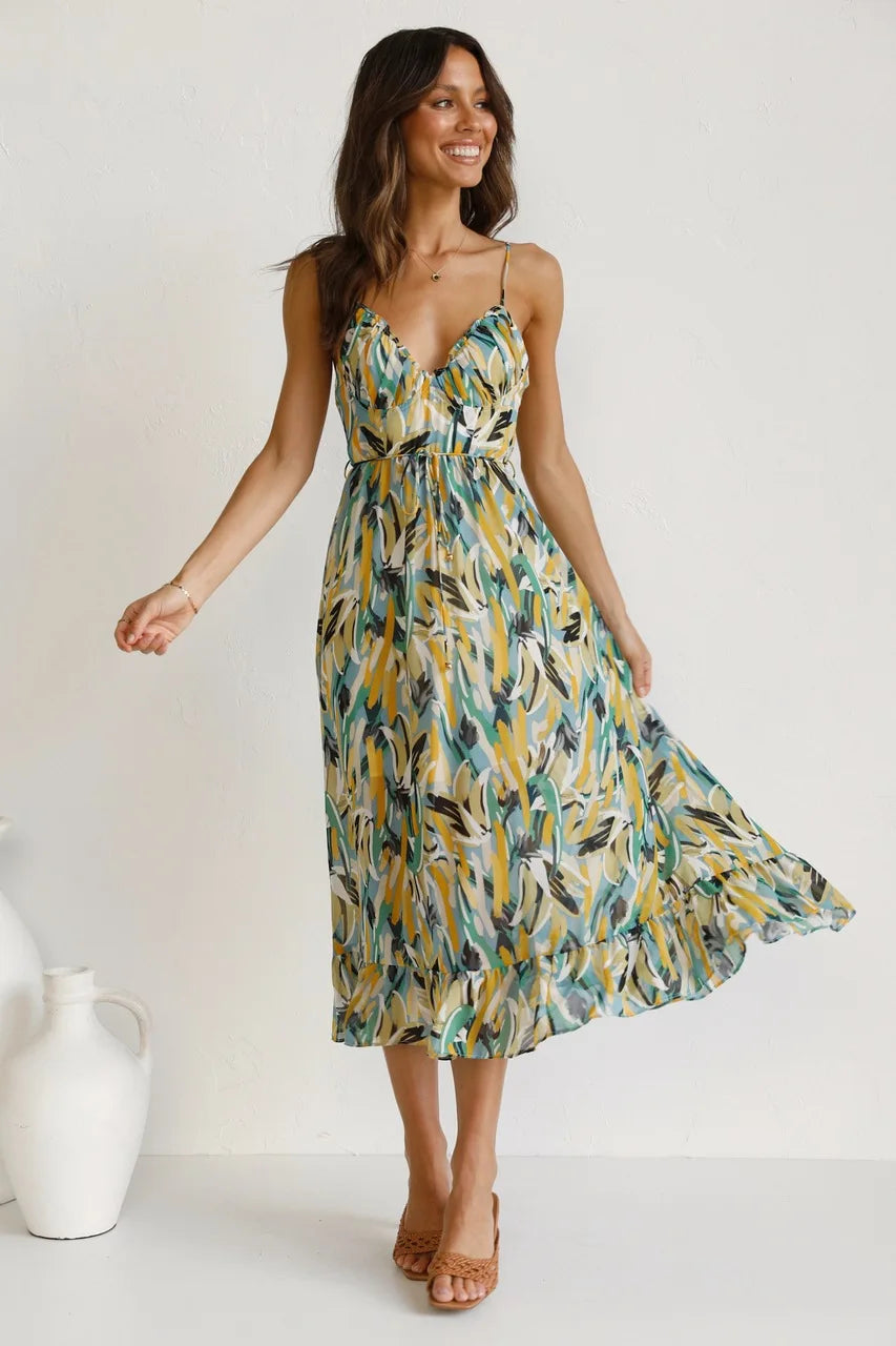 GABRIELLA | Printed Summer Dress with Fresh Comfort and Sunny Style for Leisure Days