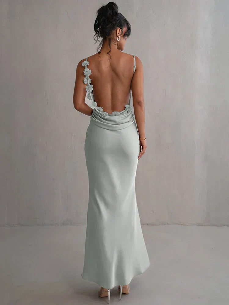 Elira – Backless Floral Maxi Dress
